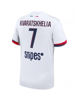 Paris Saint-Germain Khvicha Kvaratskhelia #7 Replika Borta Kläder 2025-26 Kortärmad